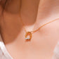 18KN06 18K Solid Gold Annular Necklace
