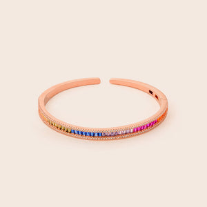 MB037 925 Silver Rainbow Bangle