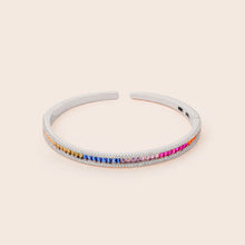 Load image into Gallery viewer, MB037 925 Silver Rainbow Bangle
