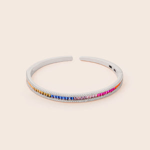 MB037 925 Silver Rainbow Bangle