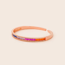 Load image into Gallery viewer, MB037 925 Silver Rainbow Bangle
