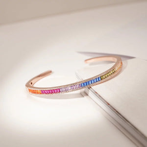 MB037 925 Silver Rainbow Bangle