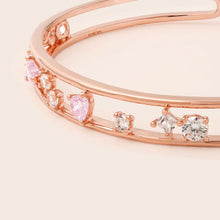 Load image into Gallery viewer, MB048 925 Silver Exquisite Orchid Hush Mellow Rose Bangle
