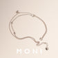 MB061 925 Silver Wind Chime Anklet