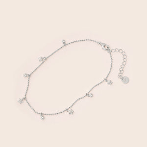 MB071 925 Silver Stardust Anklet