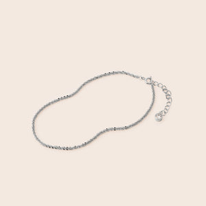 MB073 925 Silver Swirls Anklet