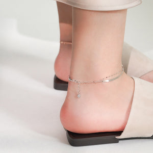 MB074 925 Silver Waves Anklet