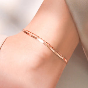 MB074 925 Silver Waves Anklet