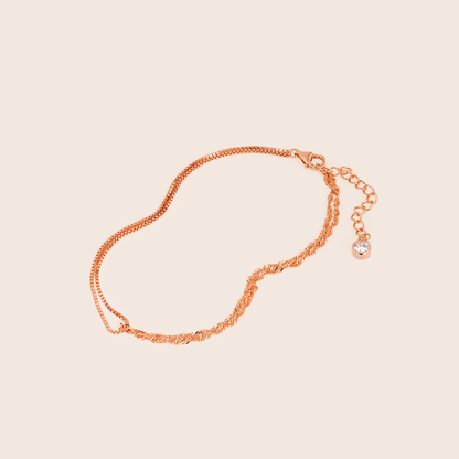 MB087 925 Silver Drift Anklet