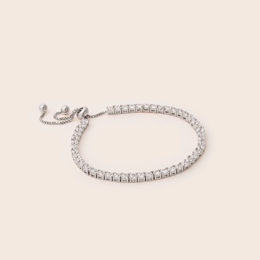 MB921 925純銀網球手鏈(索帶扣) – Moni Jewellery