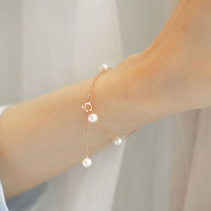 MBP04 925 Silver Pearl RoseGold Bracelet