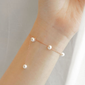 MBP04 925 Silver Pearl RoseGold Bracelet