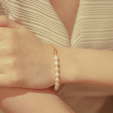 Load image into Gallery viewer, MBP05 925 Silver Pearl Chain Bracelet
