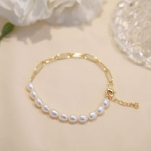 Load image into Gallery viewer, MBP05 925 Silver Pearl Chain Bracelet
