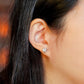 ME001 925 Silver Solitaire Stud Earrings