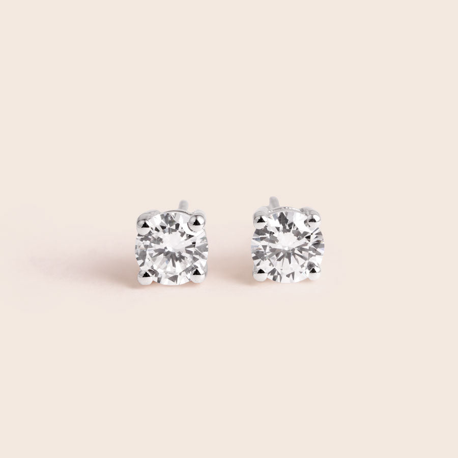 ME001 925 Solitaire Stud Earrings