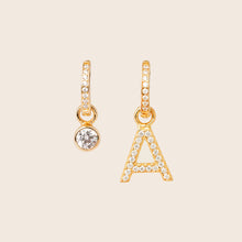 Load image into Gallery viewer, ME02 Hoops and Alphabet Charms Set
