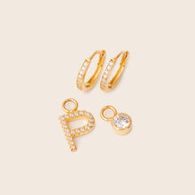 Load image into Gallery viewer, ME02 Hoops and Alphabet Charms Set
