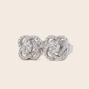 ME048 925 Silver Flower Earrings