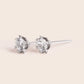ME413 925 Silver Snowflake Solitaire Stud Earrings