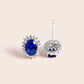 ME422 925 Silver Royal Blue Earrings