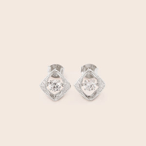 ME530 925 Silver Dancing Stone Earrings