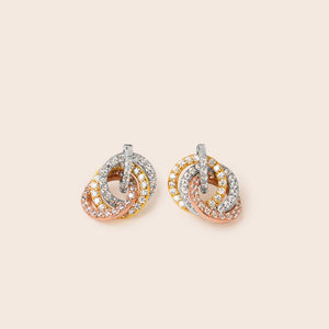 ME533 925 Silver Pretzel Earrings