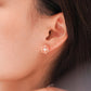 ME539 925 Silver Sakura Dancing Stone Earrings