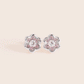 ME539 925 Silver Sakura Dancing Stone Earrings