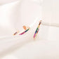 ME548 925 Silver Rainbow Hoop Earrings
