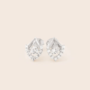 ME549 925 Silver Dancing Stone Earrings