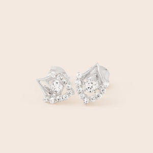 ME549 925 Silver Dancing Stone Earrings