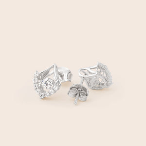 ME549 925 Silver Dancing Stone Earrings