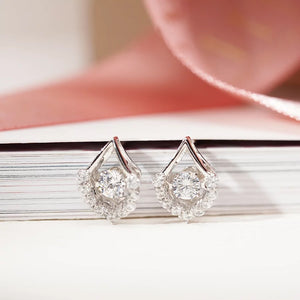 ME549 925 Silver Dancing Stone Earrings