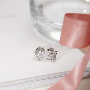 ME549 925 Silver Dancing Stone Earrings