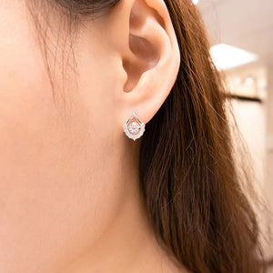 ME549 925 Silver Dancing Stone Earrings