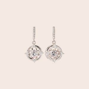 ME554 925 Silver Dancing Stone Drop Earrings