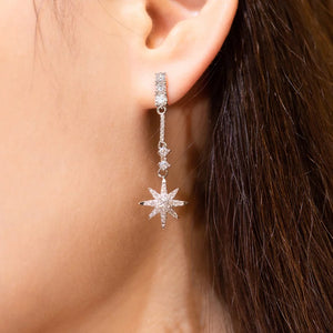 ME556 925 Silver Starlight DropEarrings