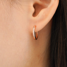 Load image into Gallery viewer, ME564 925 Silver Hoop Earrings
