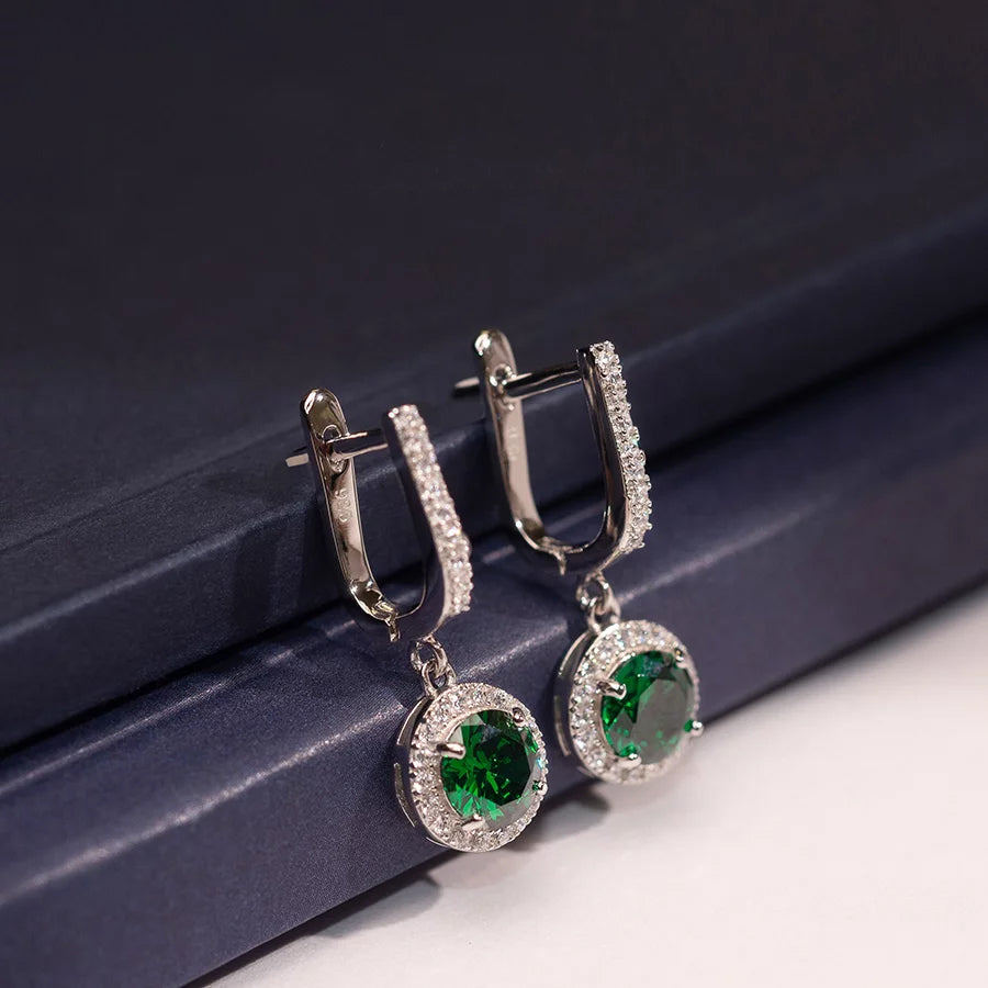 ME565 925 Silver Halo Earrings