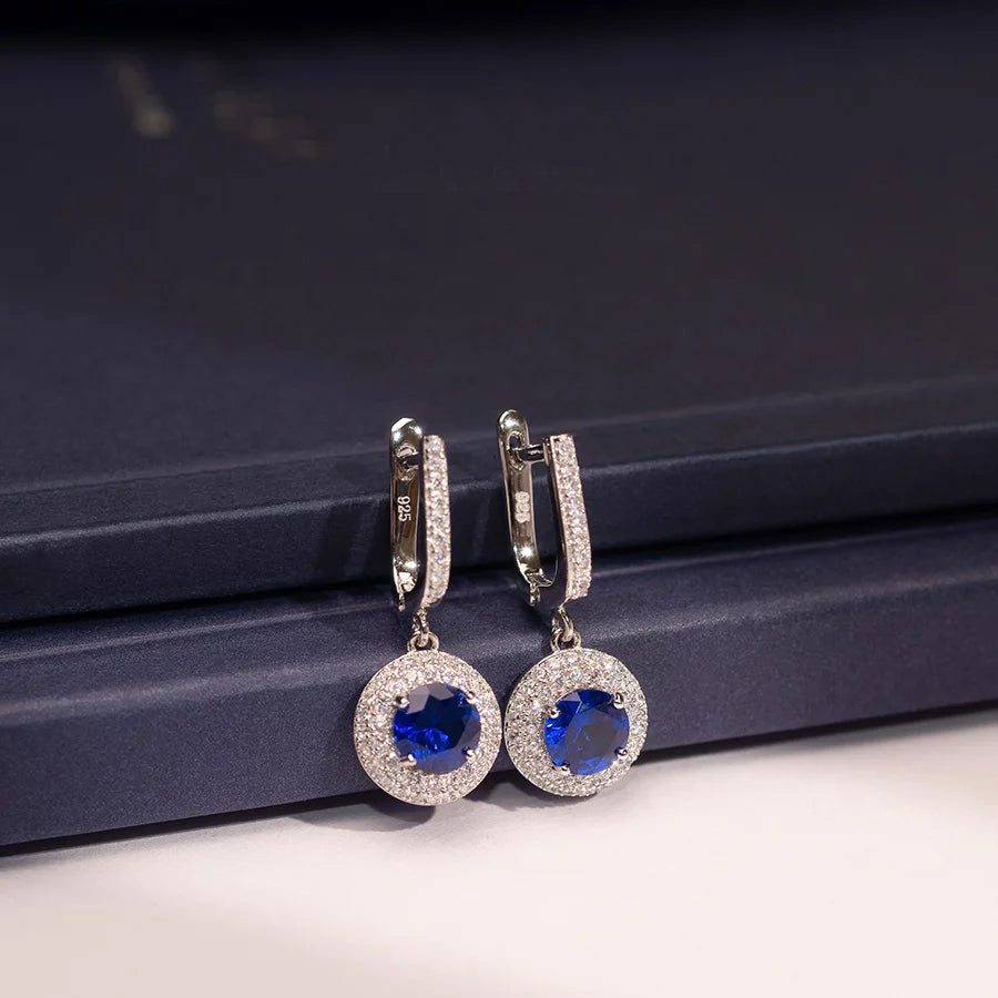 ME566 925 Silver Halo Earrings