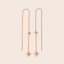 Load image into Gallery viewer, ME569 925 Silver Star Drop Earrings
