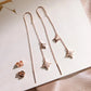 ME569 925 Silver Star Drop Earrings