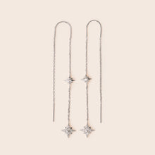 Load image into Gallery viewer, ME569 925 Silver Star Drop Earrings
