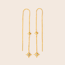 Load image into Gallery viewer, ME569 925 Silver Star Drop Earrings
