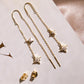 ME569 925 Silver Star Drop Earrings