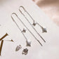 ME569 925 Silver Star Drop Earrings