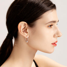 Load image into Gallery viewer, ME589 925 Silver Hoop Earrings
