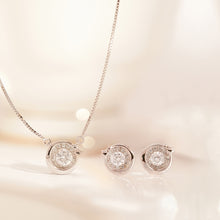 Load image into Gallery viewer, ME628 MN138 925 Silver Bubbles Dancing Stone Earrings Necklace Set
