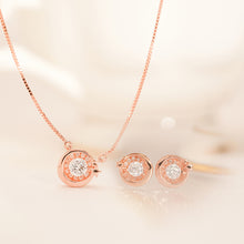 Load image into Gallery viewer, ME628 MN138 925 Silver Bubbles Dancing Stone Earrings Necklace Set
